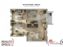 Prodej bytu 3+kk, Chýně, Tichá, 79 m2