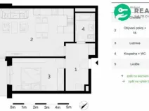 Pronájem bytu 2+kk, Olomouc - Slavonín, Loudova, 56 m2