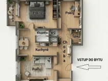 Prodej bytu 3+1, Kojetín, Tyršova, 71 m2