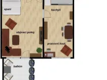 Pronájem bytu 2+kk, Praha - Stodůlky, Petržílkova, 54 m2