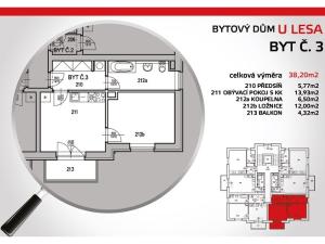 Pronájem bytu 2+kk, České Budějovice - České Budějovice 2, 38 m2