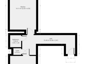 Pronájem bytu 2+kk, Praha - Nové Město, Sokolská, 45 m2