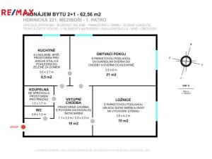 Pronájem bytu 2+1, Meziboří, Hornická, 63 m2