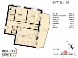 Prodej bytu 3+kk, Vrchlabí, Nádražní, 70 m2