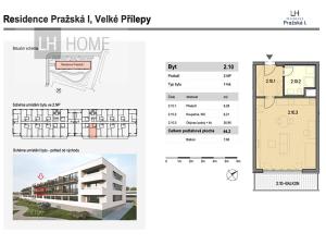 Prodej bytu 1+kk, Velké Přílepy, 44 m2