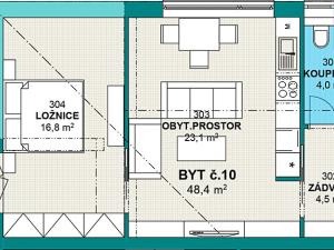 Prodej bytu 2+kk, Hovorany, 48 m2