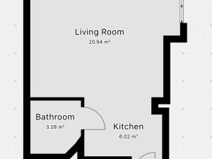 Pronájem bytu 1+kk, Praha - Karlín, Sokolovská, 31 m2