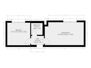 Pronájem bytu 2+kk, Praha - Břevnov, Na Větrníku, 36 m2