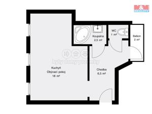 Pronájem bytu 1+kk, Vimperk - Vimperk I, Kostelní, 30 m2