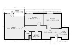 Pronájem bytu 3+kk, Praha - Dolní Měcholupy, Kryšpínova, 83 m2