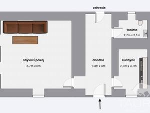 Prodej rodinného domu, Nalžovské Hory, 63 m2