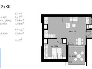 Prodej bytu 2+kk, Hostivice, Čsl. armády, 63 m2