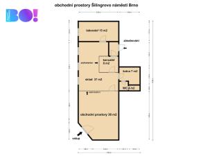 Pronájem obchodního prostoru, Brno, Šilingrovo náměstí, 110 m2