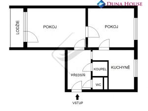 Prodej bytu 2+1, Praha - Záběhlice, Hvozdíková, 53 m2