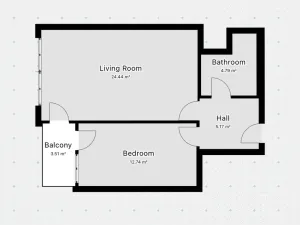 Pronájem bytu 2+kk, Praha - Kamýk, Zimova, 51 m2
