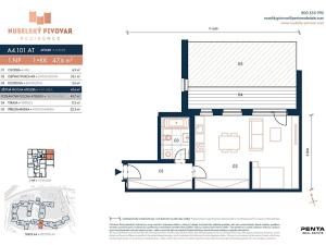 Prodej bytu 1+kk, Praha - Nusle, Bělehradská, 50 m2