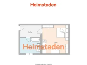 Pronájem bytu 1+kk, Havířov - Město, Hlavní třída, 21 m2