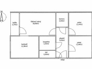 Prodej bytu 3+1, Praha - Černý Most, Bouřilova, 70 m2