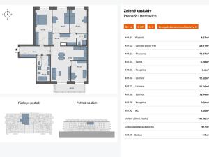 Prodej bytu 5+kk, Praha - Hostavice, Českobrodská, 119 m2