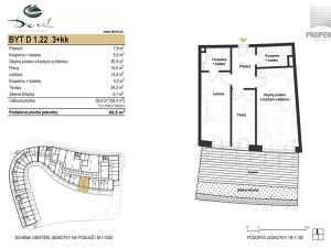 Prodej bytu 3+kk, Brno, Bystrcká, 66 m2