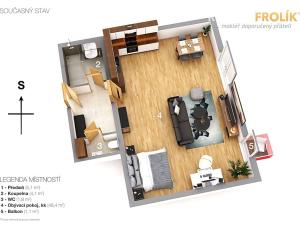 Prodej bytu 1+kk, Jesenice, Cedrová, 61 m2