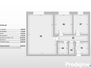 Prodej bytu 3+kk, Únanov, 76 m2