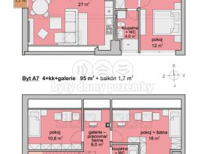 Prodej bytu 4+kk, Praha - Hloubětín, Třešňová, 95 m2