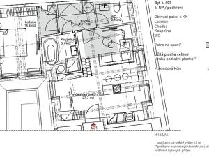 Pronájem bytu 3+kk, Praha - Malá Strana, Nosticova, 64 m2