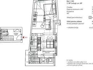 Pronájem bytu 1+kk, Praha - Malá Strana, Nosticova, 47 m2