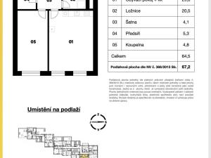Prodej bytu 2+kk, Český Krumlov - Latrán, Za Jitonou, 67 m2