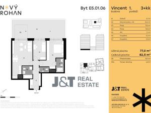 Prodej bytu 3+kk, Praha - Karlín, Libeňský ostrov, 83 m2