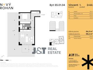 Prodej bytu 2+kk, Praha - Karlín, Libeňský ostrov, 59 m2