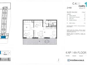 Prodej bytu 2+kk, Praha - Vysočany, Poděbradská, 68 m2