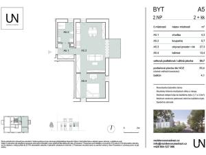 Prodej bytu 2+kk, Třeboň, Za nádražím, 53 m2