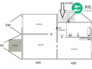 Prodej bytu 2+1, Teplice, Americká, 50 m2