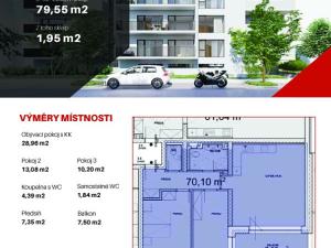 Prodej bytu 3+kk, Plzeň, Zahradní, 72 m2