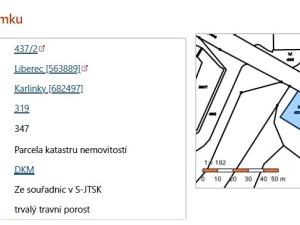 Prodej zahrady, Liberec, 347 m2