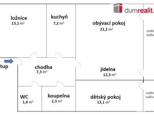 Prodej bytu 4+1, Vlašim, V Sadě, 80 m2