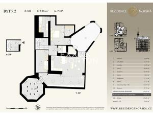 Prodej bytu 4+kk, Praha - Vršovice, Norská, 134 m2