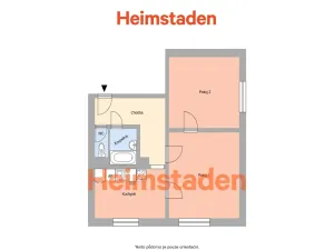 Pronájem bytu 2+1, Havířov - Město, Hybešova, 56 m2