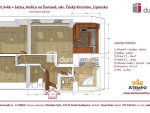 Prodej bytu 3+kk, Hořice na Šumavě, 77 m2