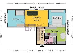 Pronájem bytu 3+1, Jindřichův Hradec, sídliště Vajgar, 61 m2