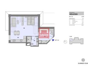 Prodej bytu 1+kk, Olomouc - Hodolany, Holická, 52 m2