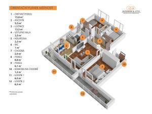 Prodej bytu 4+1, Praha - Podolí, Kaplická, 75 m2