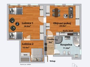 Pronájem bytu 2+1, Praha - Bubeneč, Wolkerova, 86 m2