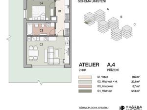 Prodej bytu 2+kk, Praha - Vysočany, Pod Krocínkou, 55 m2