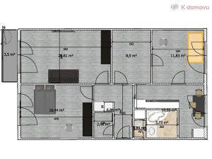 Prodej bytu 3+1, Jaroměř, nábřeží 17. listopadu, 82 m2