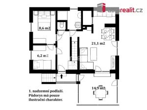 Prodej rodinného domu, Frymburk - Blatná, 84 m2