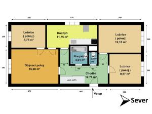 Prodej bytu 4+1, Praha - Chodov, Doubravická, 73 m2