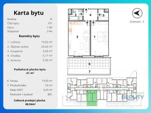 Prodej bytu 2+kk, Brandýs nad Labem-Stará Boleslav, Augustina Lukeše, 61 m2